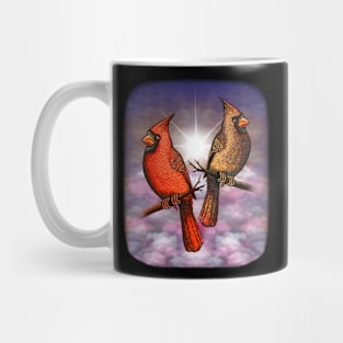 Red Cardinal bird cute red birds in love Mug